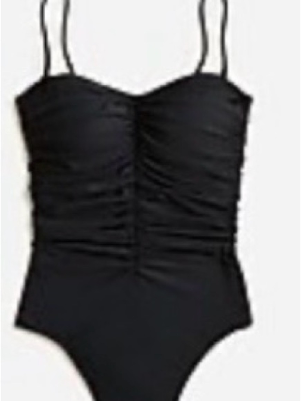 J. Crew Black Ruched Sweetheart One-Piece Swimsuit 12
